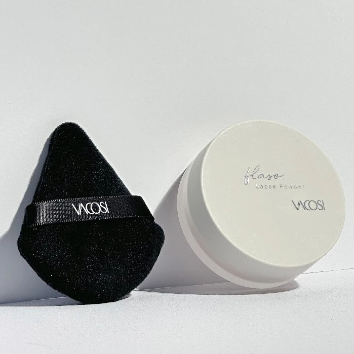 Bông Phấn Khô Tam Giác Cotton Đen Vacosi Angled Black Puff - BP52