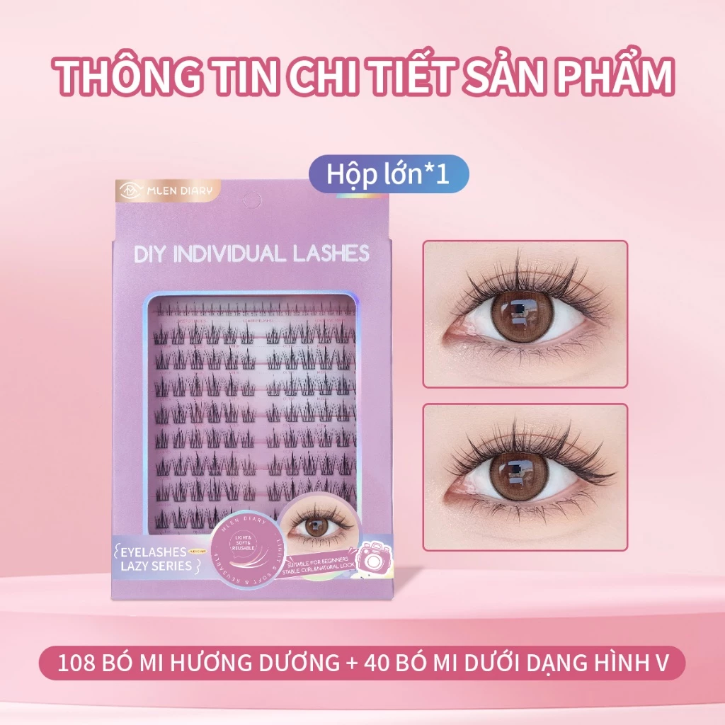 Lông Mi Giả Mlen Diary Hướng Dương Hộp Tím