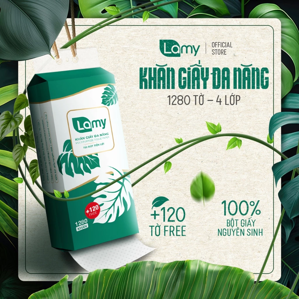 Khăn Giấy Khô Đa Năng EcoWipes Lamy 1280 Khăn