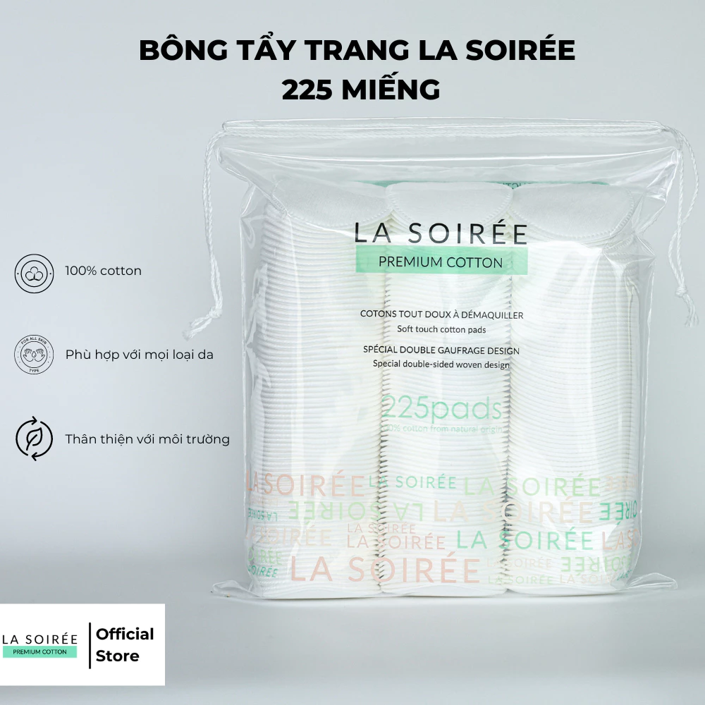 Bông Tẩy Trang Cao Cấp La Soiree Premium Cotton
