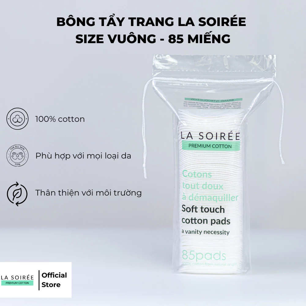 Bông Tẩy Trang Cao Cấp La Soiree Premium Cotton