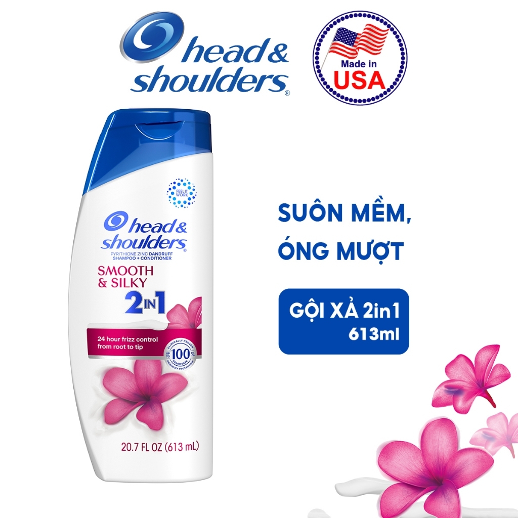 Dầu Gội Và Xả 2in1 Sạch Gàu Head&Shoulders Mỹ Sạch Sâu 613ml