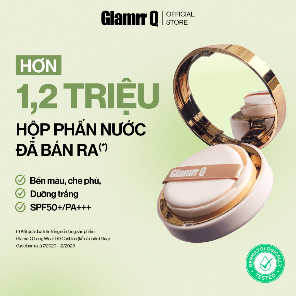 Phấn Nước Glamrr Q Thế Hệ Mới Kiềm Dầu Dưỡng Da 13g