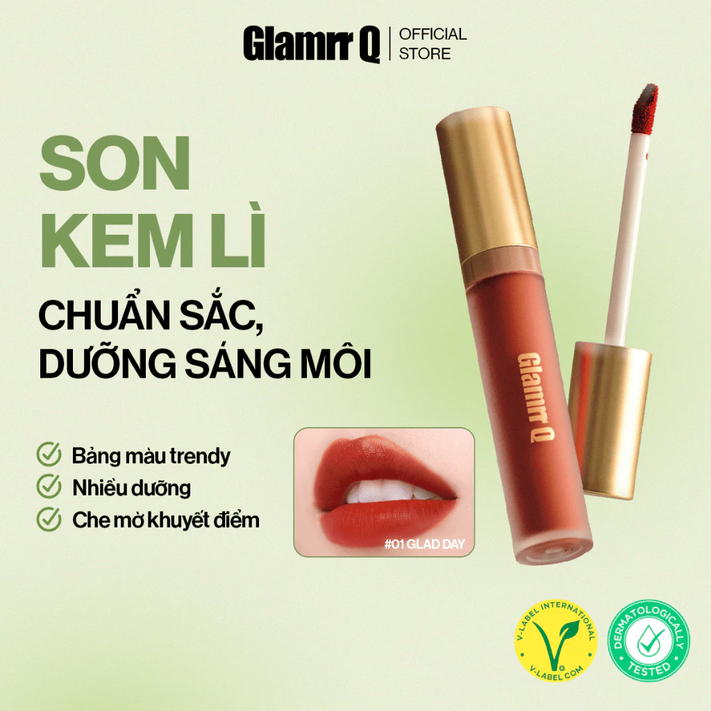 Son Kem Lì Glamrr Q Long Wear Lip Cream 5g