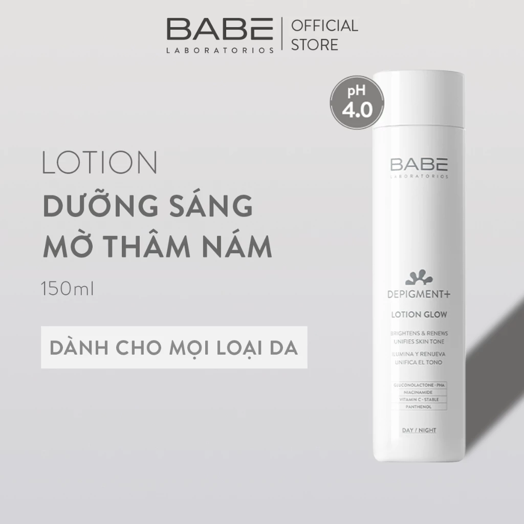 Lotion Dưỡng Sáng Da Và Làm Mờ Vết Thâm Nám BABE Depigment+ Lotion Glow 150ml
