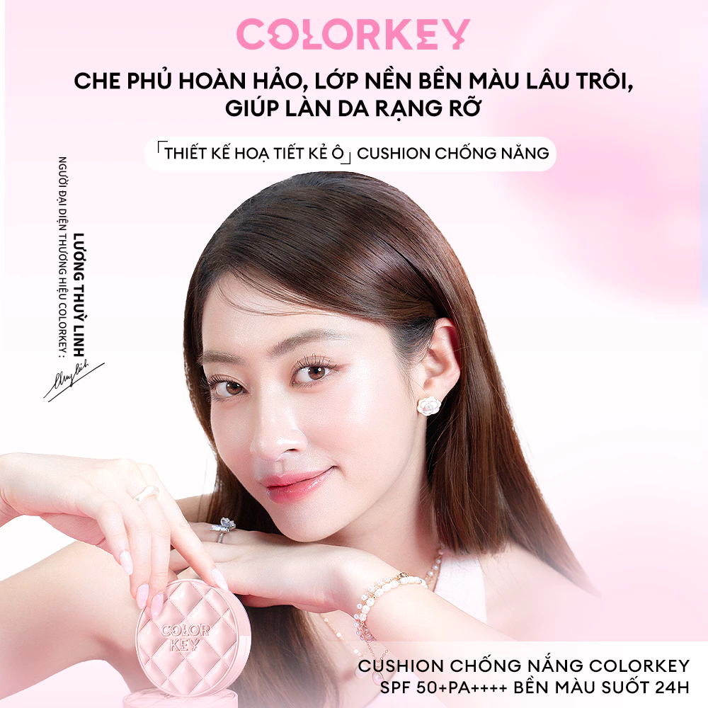 Phấn Nước Chống Nắng Lâu Trôi Colorkey Long Lasting Flawless Brightening Cushion Cream 11g