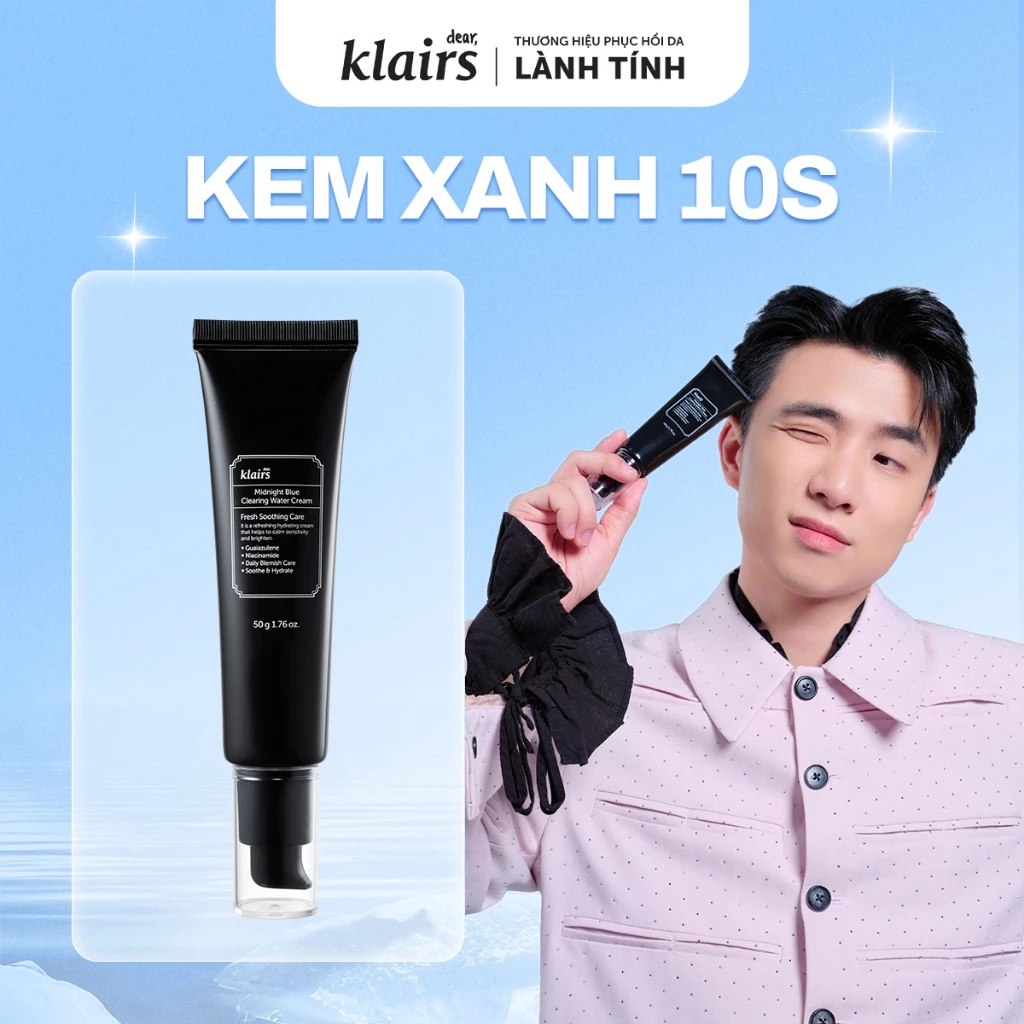 Kem Dưỡng Ẩm, Hỗ Trợ Tái Tạo Da Midnight Blue Clearing Water Cream 50g