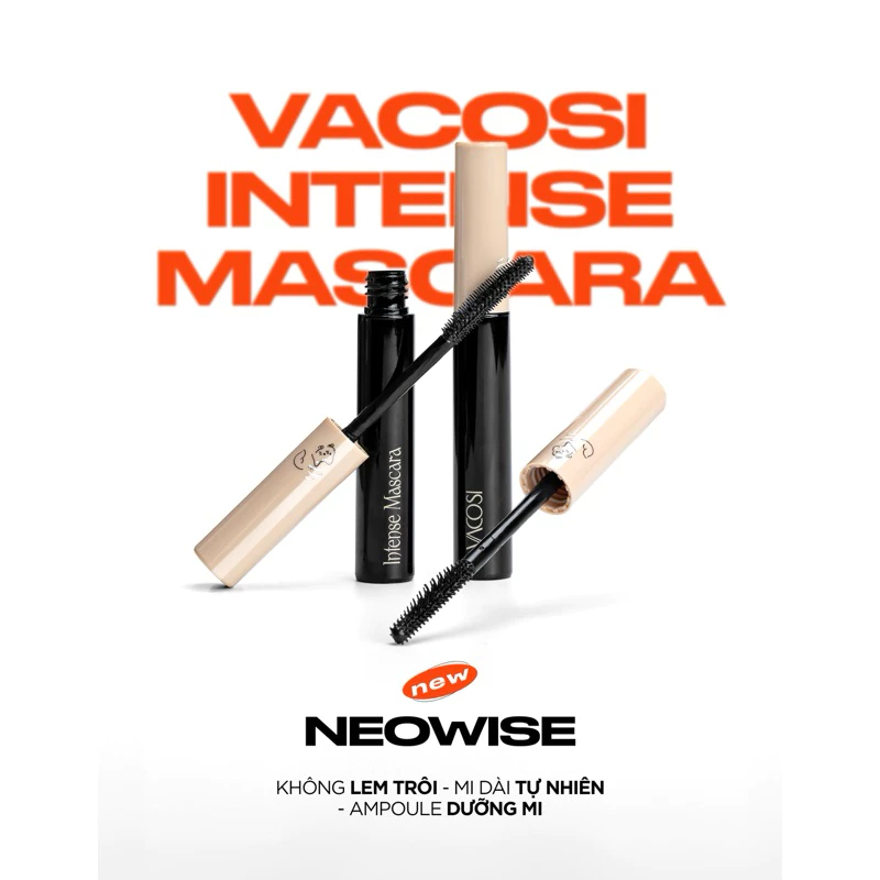 Mascara Vacosi Neowise Intense Mascara Dài Và Cong Mi Tự Nhiên Dạng Gel 4.5g