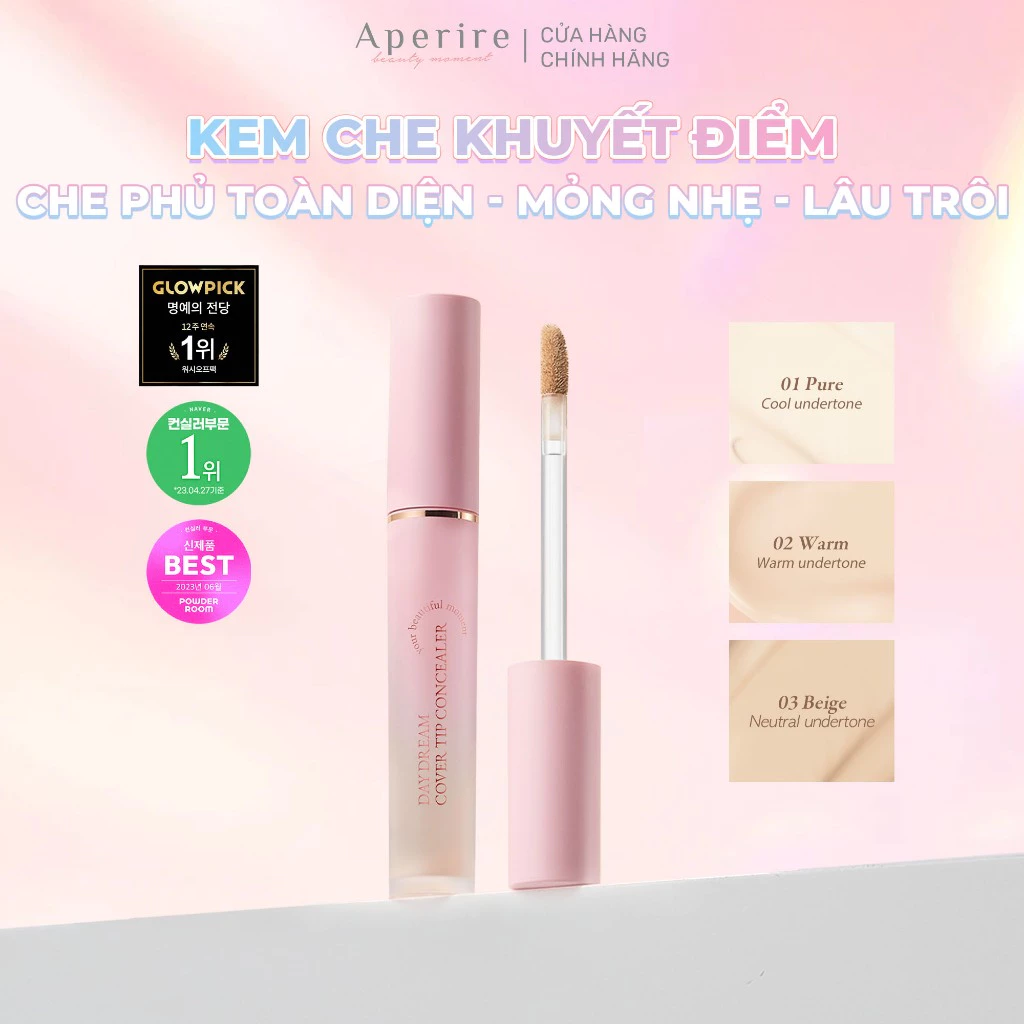Kem Che Khuyết Điểm Aperire Day Dream Cover Tip Concealer 4.5ml