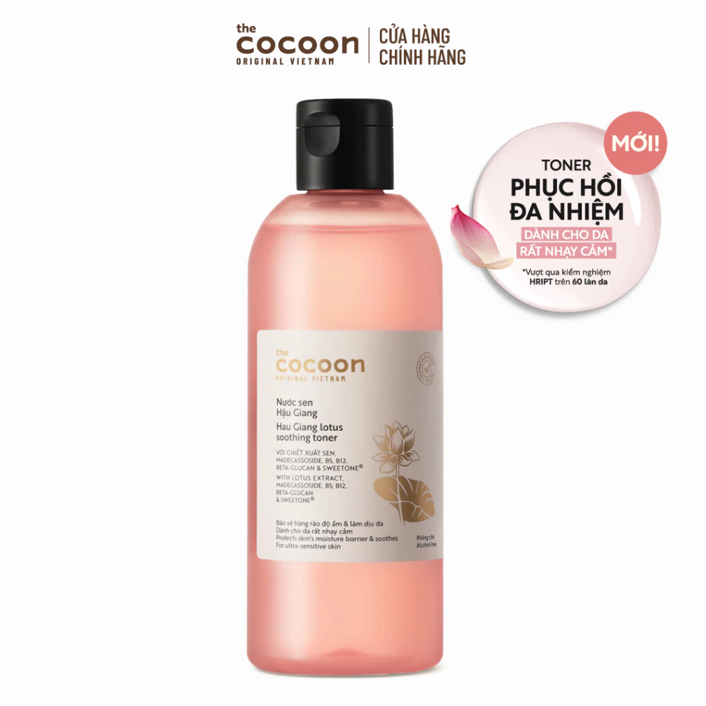 Nước Cân Bằng Cocoon Sen Hậu Giang Làm Dịu Da Nhạy Cảm