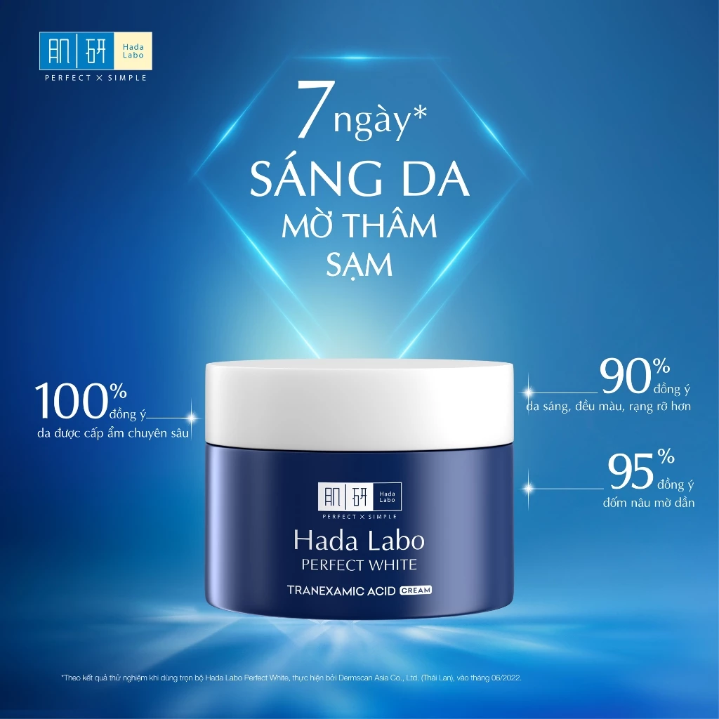 Kem Dưỡng Hada Labo Perfect White T.X.A Cream Sáng Da Chuyên Sâu, Giảm Thâm Sạm 50g