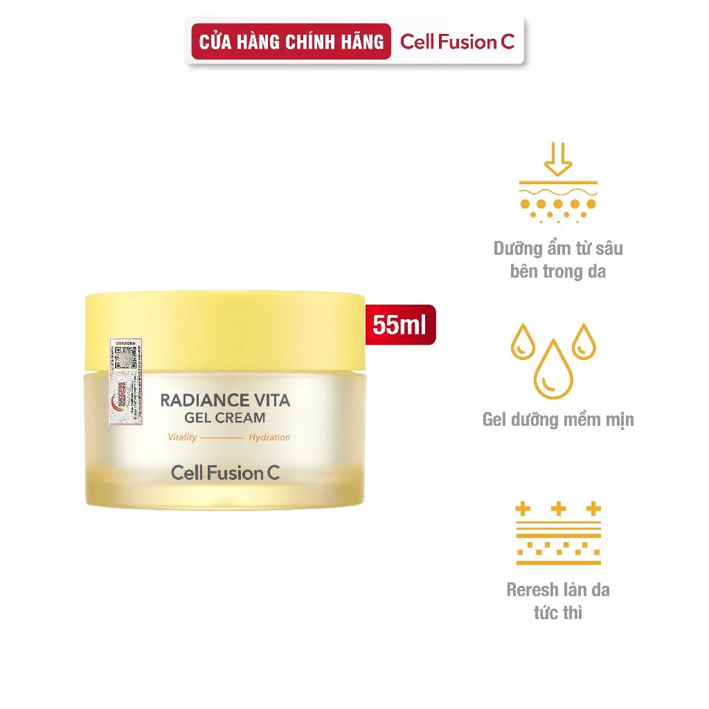 Gel Dưỡng Làm Sáng & Dưỡng Ẩm Cell Fusion C Radiance Vita Gel Cream 55ml