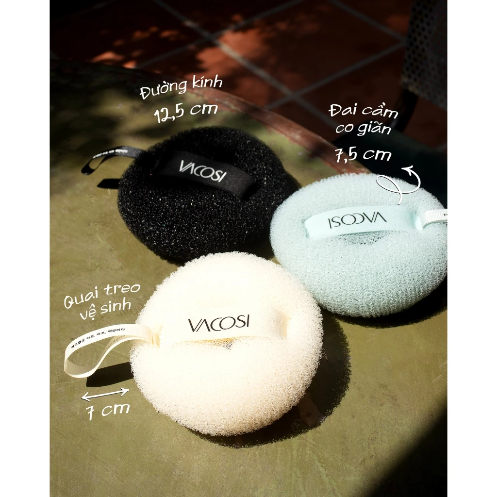 Bông Tắm Lưới Tròn Vacosi Bath Sponge BP64