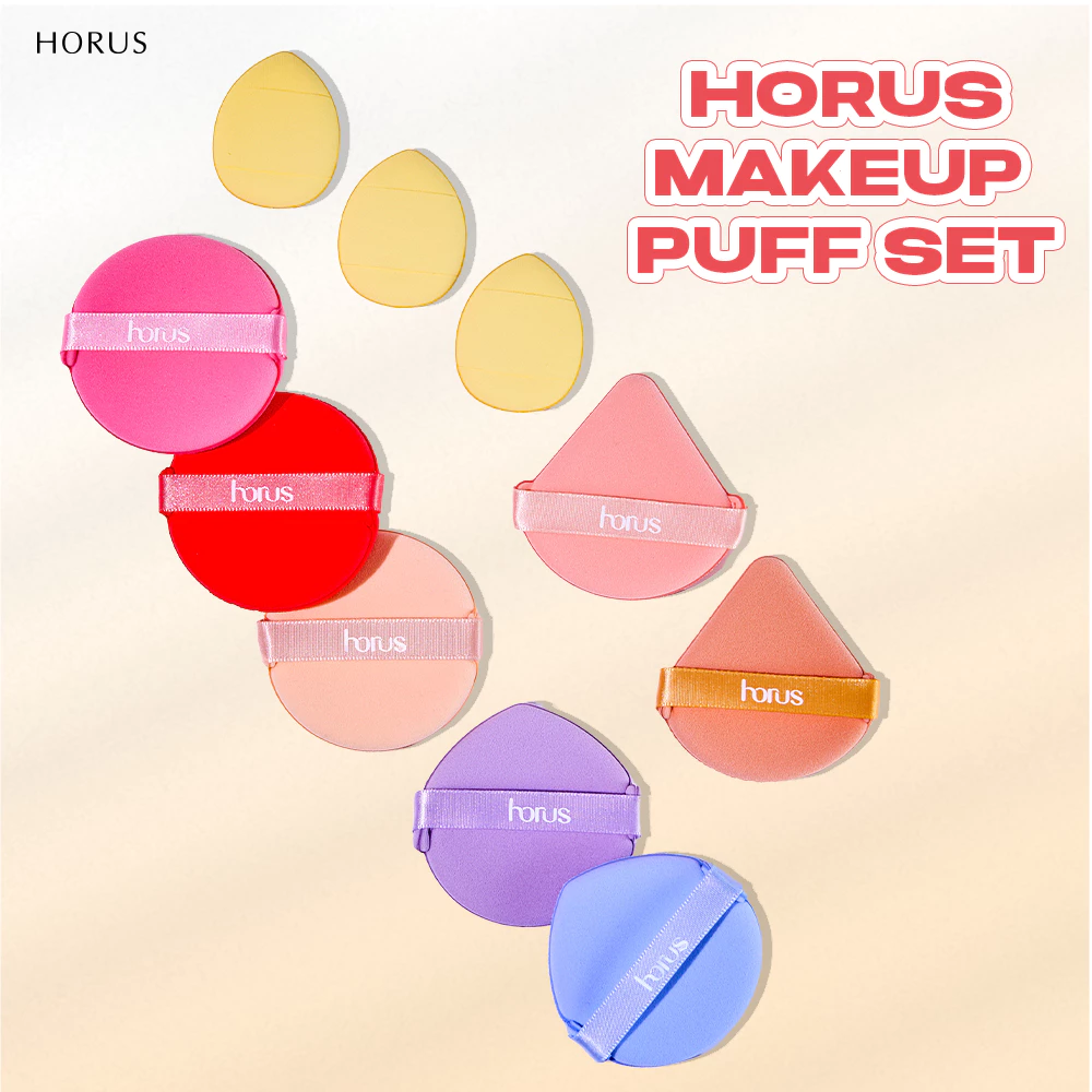 Bộ Bông Mút Trang Điểm Horus Make Up Puff Set