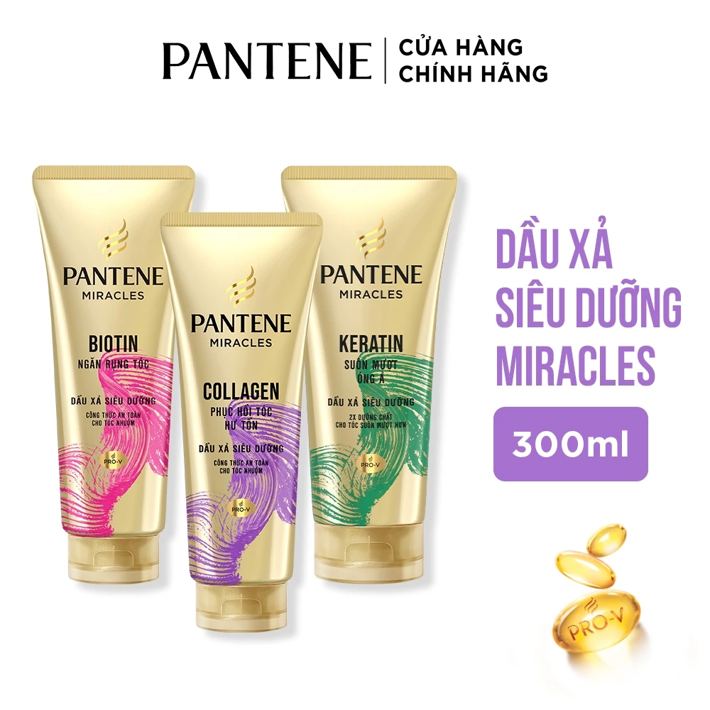 Dầu Xả Siêu Dưỡng Pantene Miracles Biotin 300ml