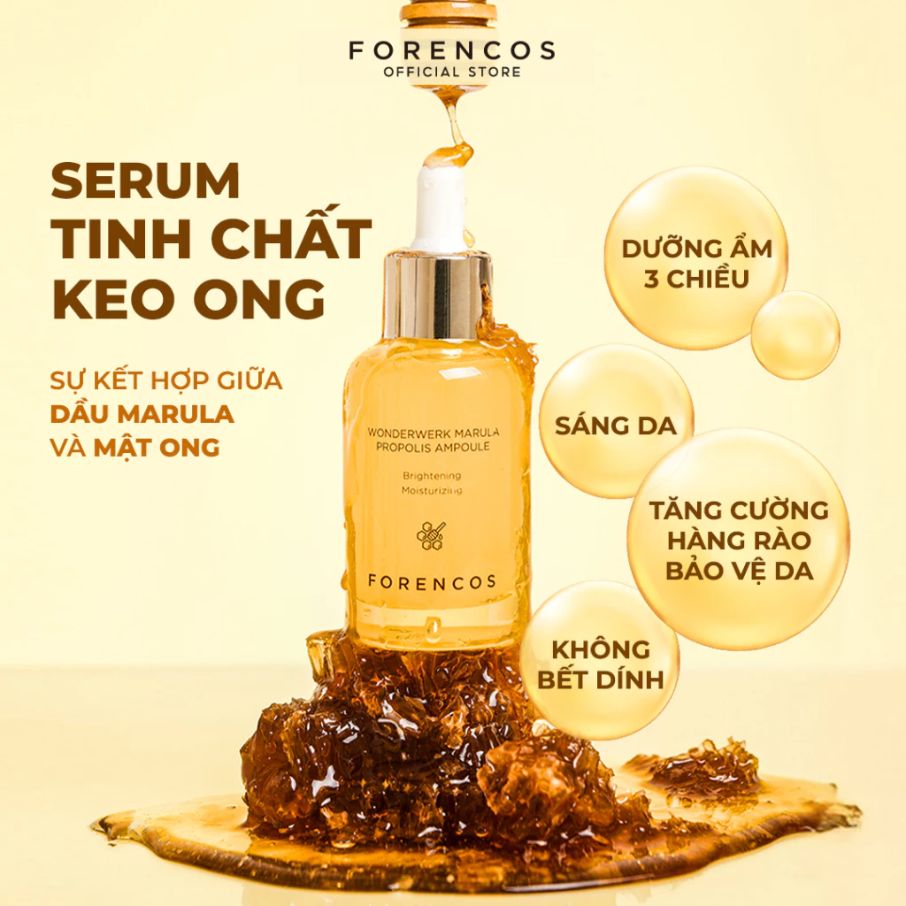 Serum Forencos Wonderwerk Marula Propolis Ampoule Tinh Chất Keo Giúp Sáng Da 50ml