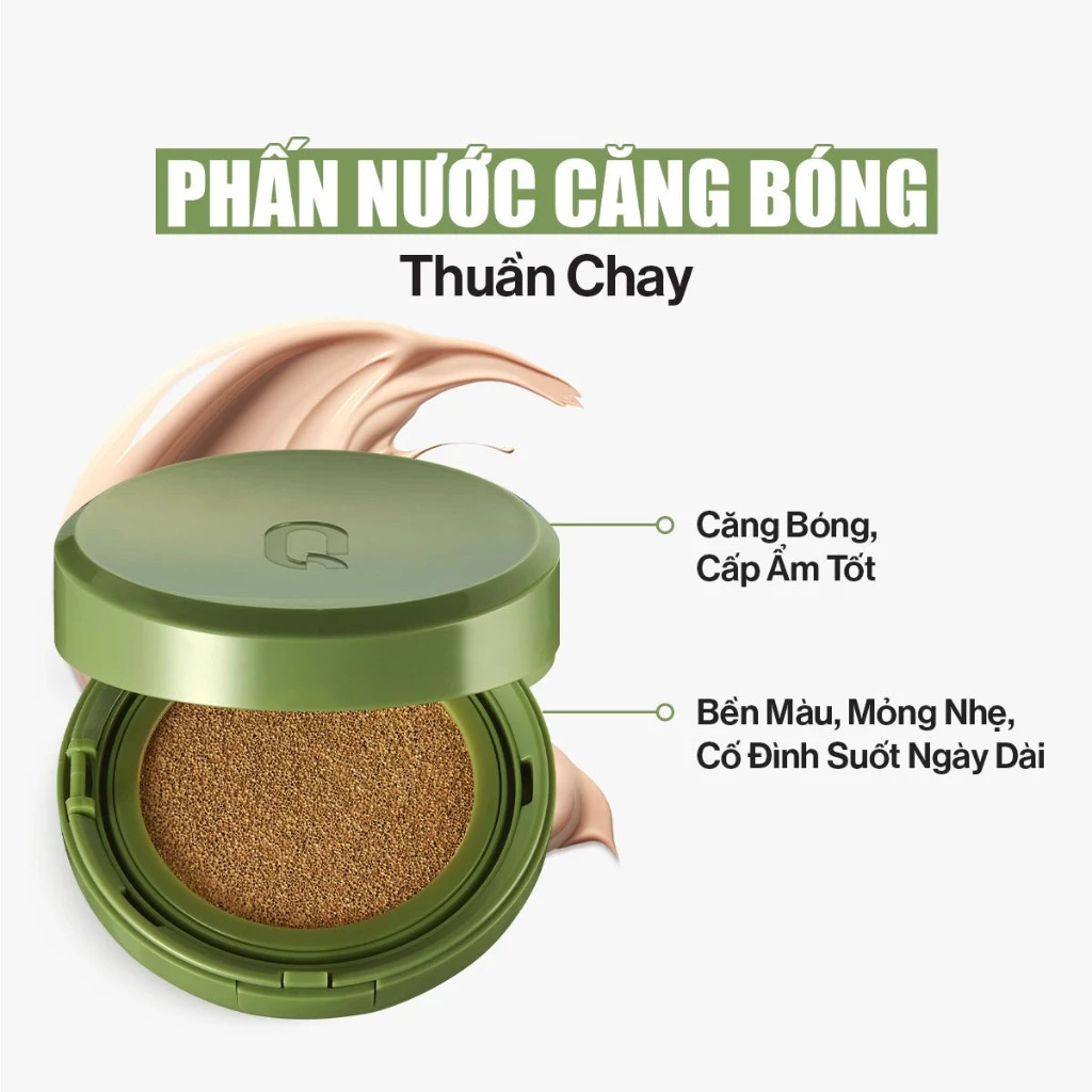 Phấn Nước Căng Bóng Glamrr Q Vegan Super Glow Cushion SPF50+/PA++++