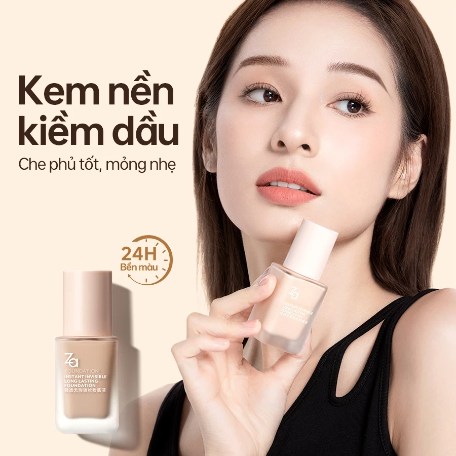 Kem Nền Za Kiềm Dầu Mỏng Nhẹ Instant Invisible Oil Control Foundation 25ml
