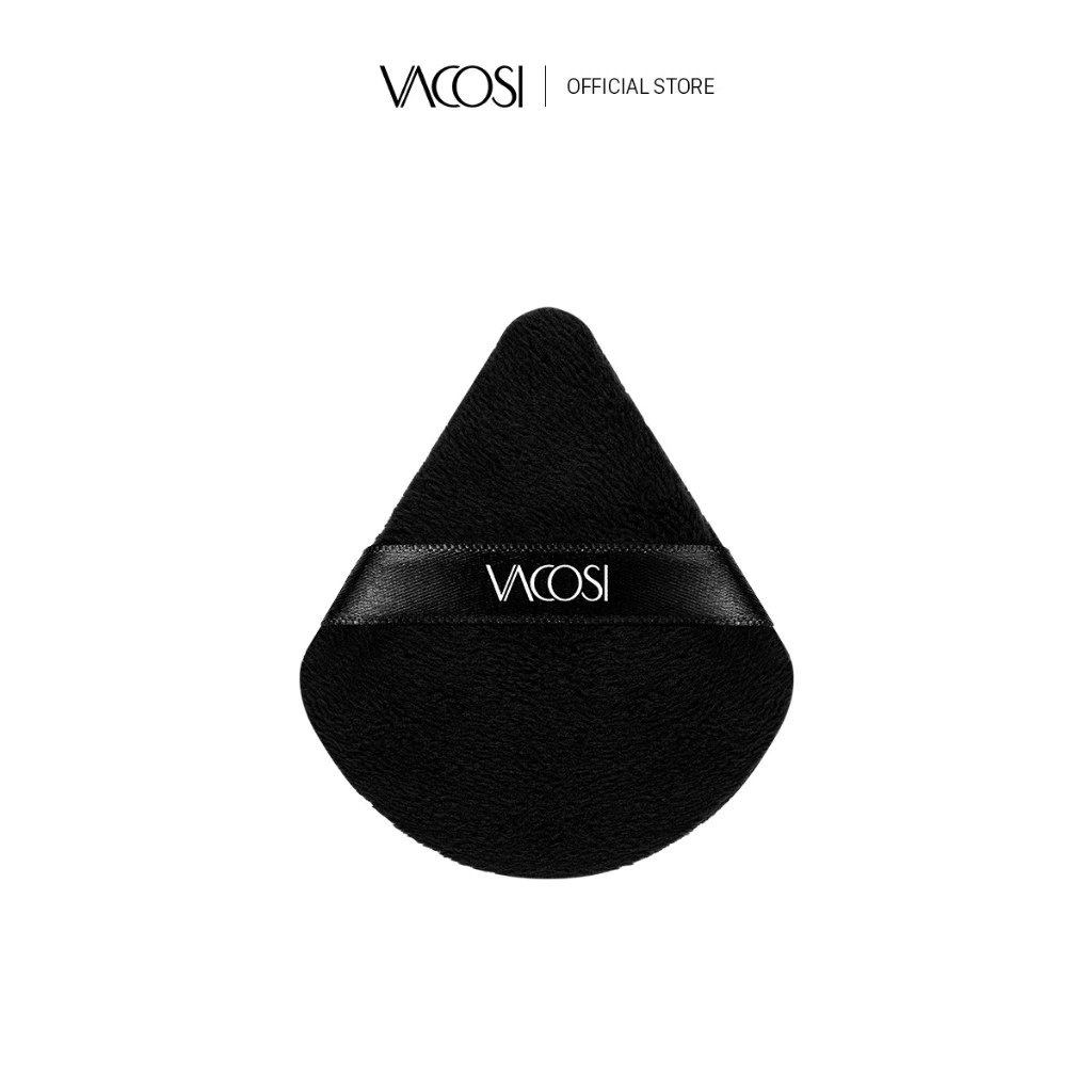 Bông Phấn Khô Tam Giác Cotton Đen Vacosi Angled Black Puff - BP52