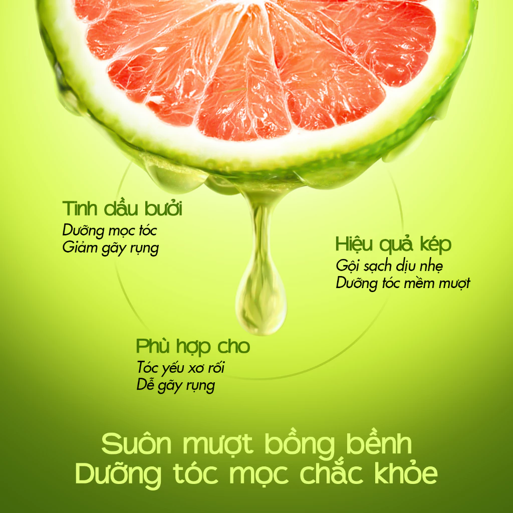 Dầu Gội Milaganics Tinh Dầu Bưởi Kích Thích Mọc Tóc