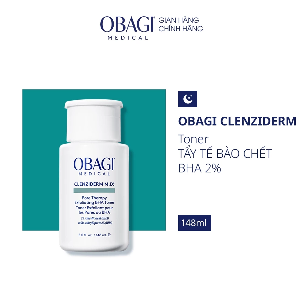 Dung Dịch Tẩy Tế Bào Chết, Ngừa Mụn Obagi BHA 2% Clenziderm M.D. Exfoliating 148ml