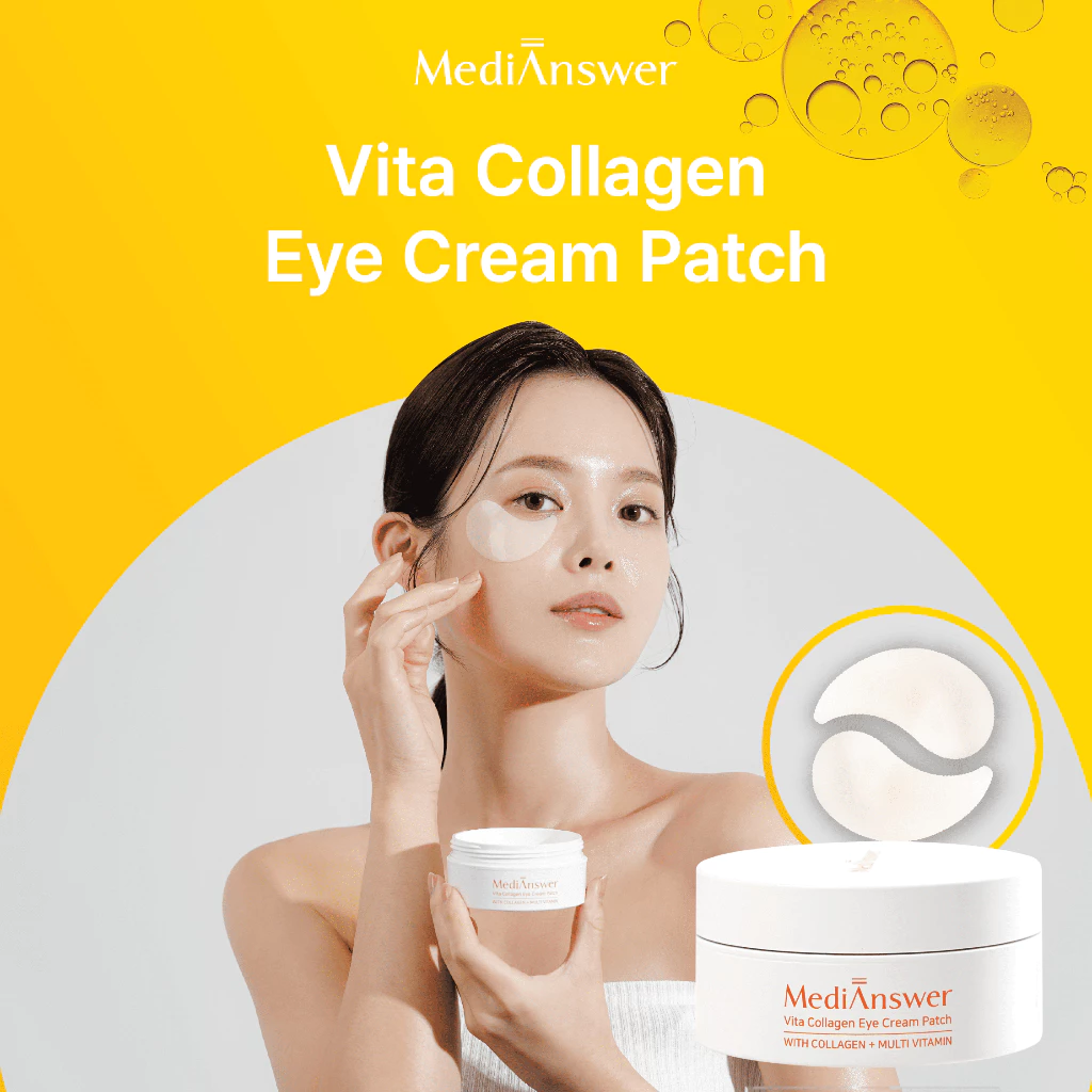 Mặt Nạ Mắt Giảm Quầng Thâm Và Nếp Nhăn MediAnswer Vita Collagen Eye Cream Patch (60 miếng)