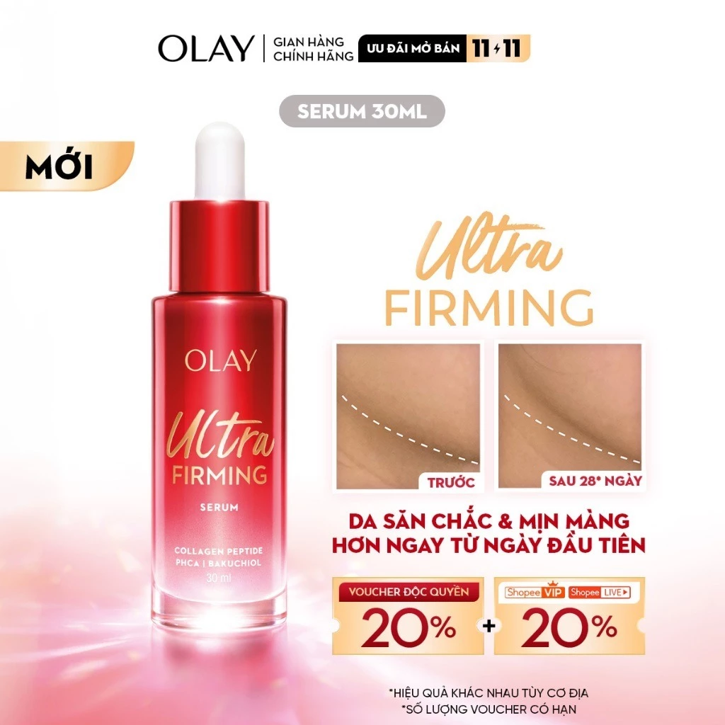 Serum Olay Ultra Firming Giúp Da Săn Chắc Và Mịn Màng Chai 30ml