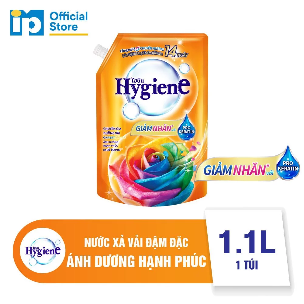 Nước Xả Vải Đậm Đặc Hygiene Giảm Nhăn Hương Ánh Dương