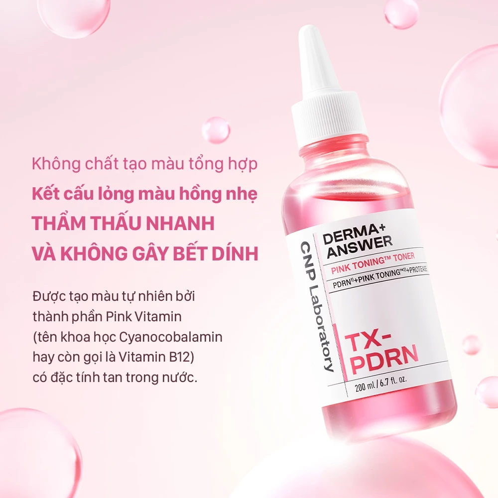 Nước Cân Bằng Dưỡng Sáng Hồng Da CNP Derma Answer Pink Toning Toner 200ml