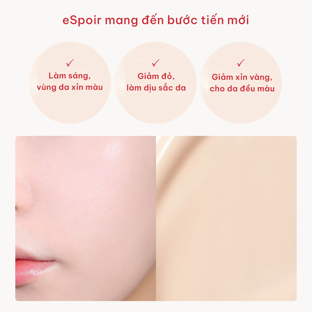 Kem Nền Che Phủ Bền Màu Espoir Be Velvet Foundation 2025 SPF22 PA++ 30g