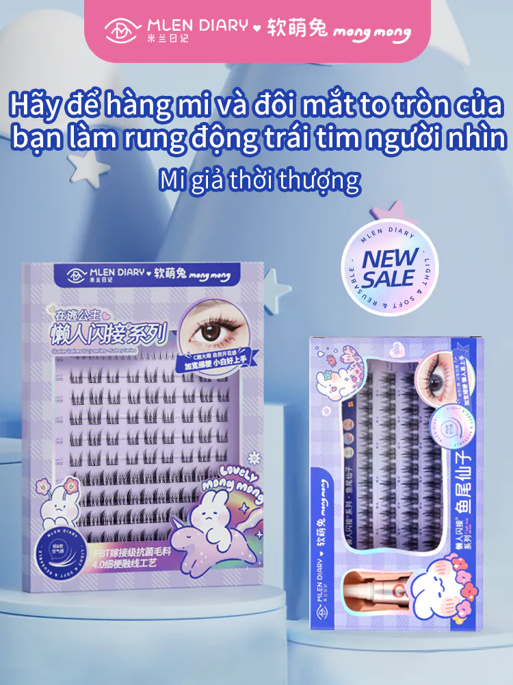 Lông Mi Giả Mlen Diary Tai Thỏ