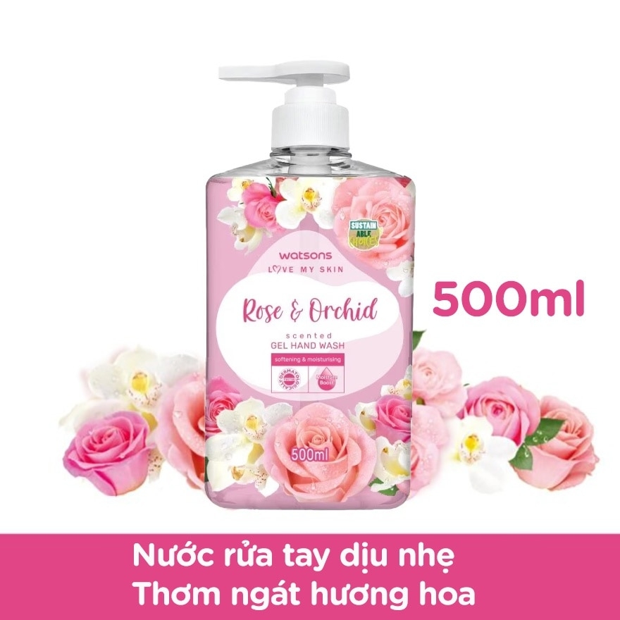Gel Rửa Tay Watsons Love My Skin Gel Hand Wash 500ml