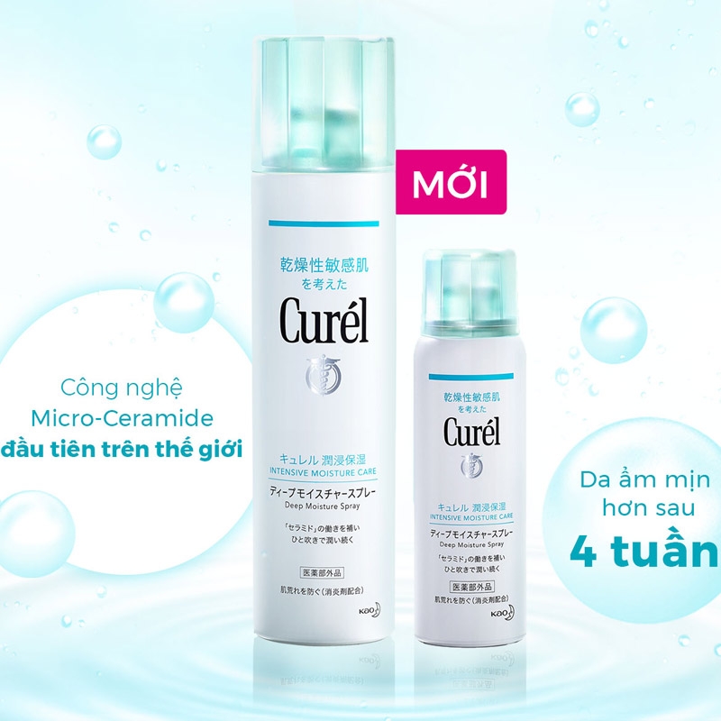 Xịt Dưỡng Da Curél Intensive Moisture Care Deep Spray Cấp Ẩm Chuyên Sâu