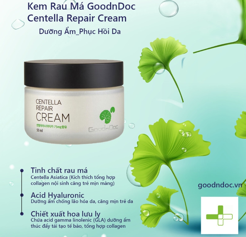 Kem Dưỡng GoodnDoc Centella Repair Cream Rau Má Dưỡng Ẩm Phục Hồi Da 50ml