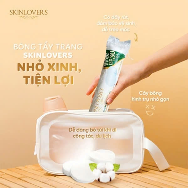 Bông Tẩy Trang Skinlovers Cotton Pads 120+30 Miếng