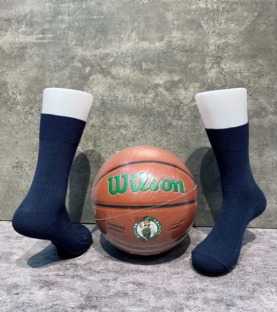 Uniqlo Heattech Color Block Socks Full Navy 5 Pairs [TUQ-001]