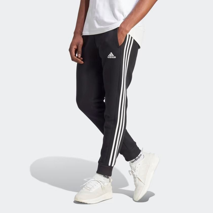 Adidas Essentials Fleece 3-Stripes Tapered Cuff Black [IB4030]