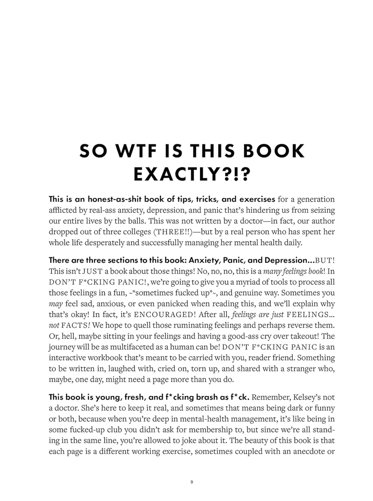 Don't F*cking Panic: The Shit They Don’t Tell You in Therapy About Anxiety Disorder, Panic Attacks, & Depression