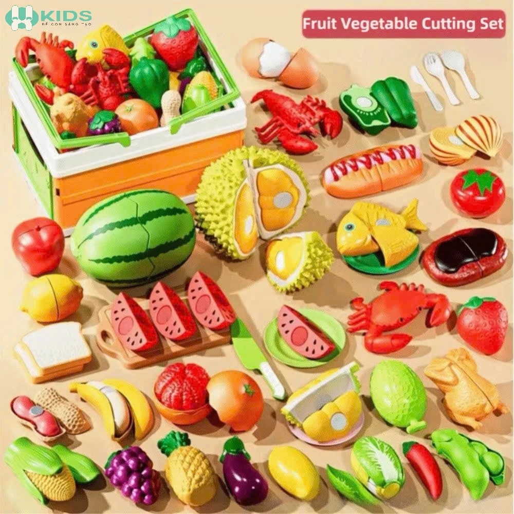 Bộ Đồ Chơi Cắt Rau Củ Guojia Toys 27 Chi Tiết