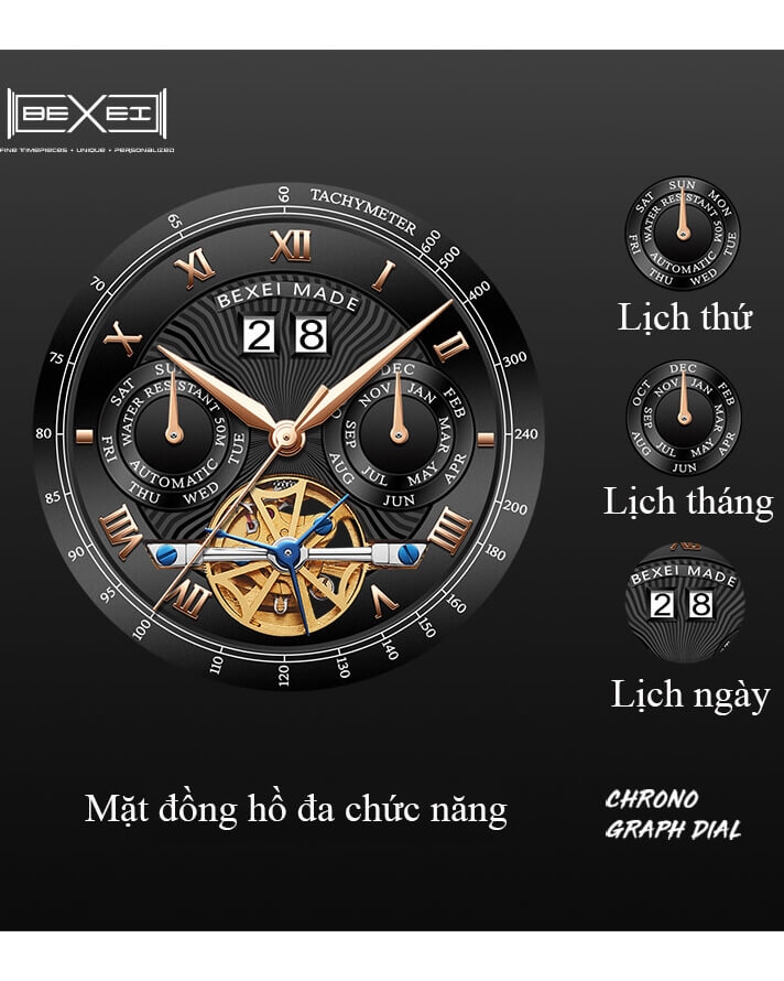 Đồng Hồ Nam Chính Hãng Bexei BX9301G2 Automatic