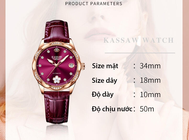 Đồng Hồ Nữ Kassaw K821L1 Automatic