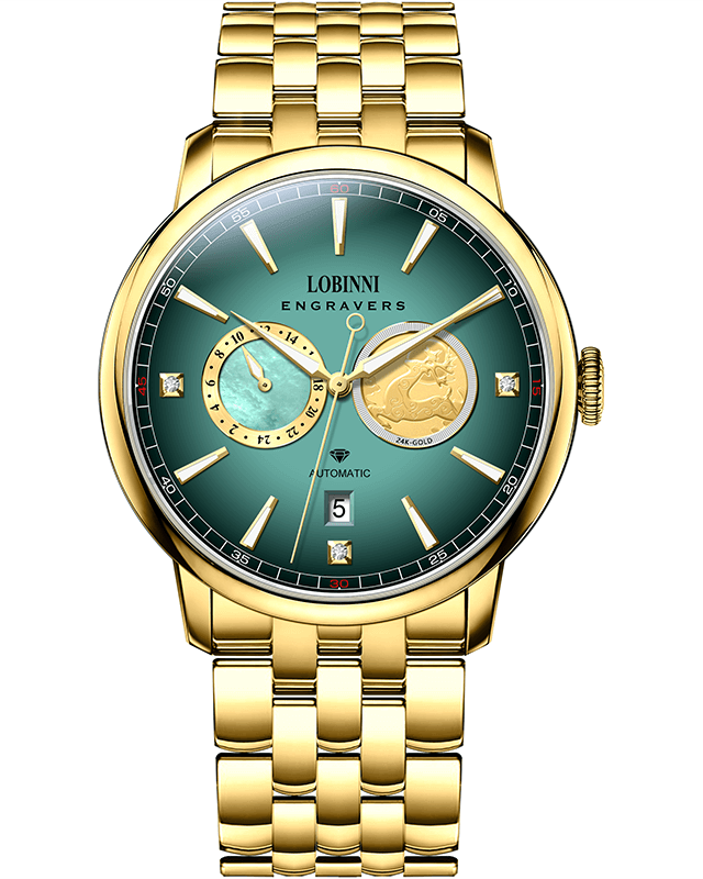 Đồng Hồ Nam Lobinni No.19015-3 Automatic (Mạ Vàng 24k)