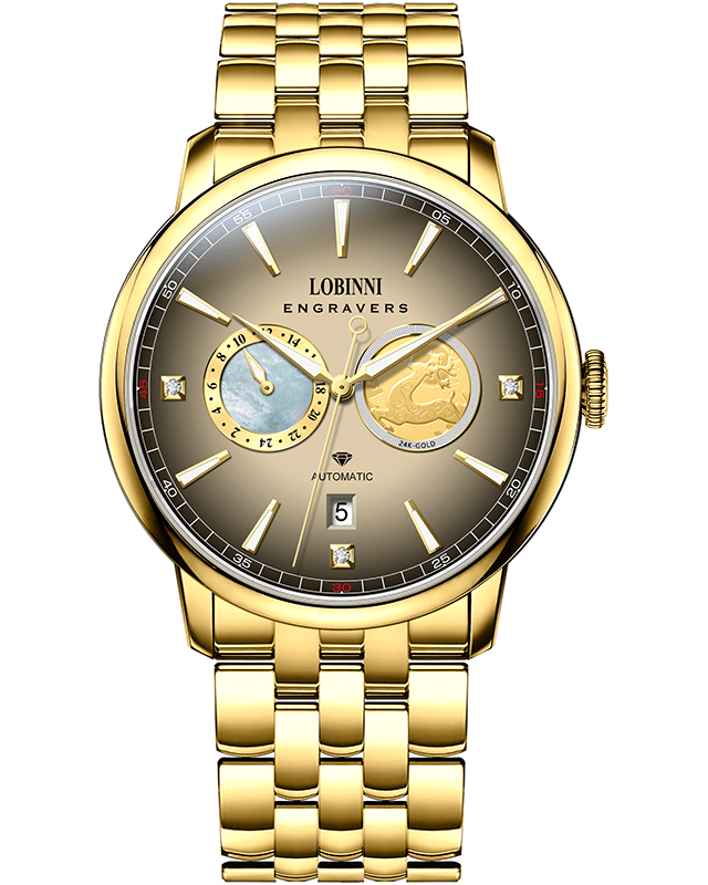 Đồng Hồ Nam Lobinni No.19015-3 Automatic (Mạ Vàng 24k)