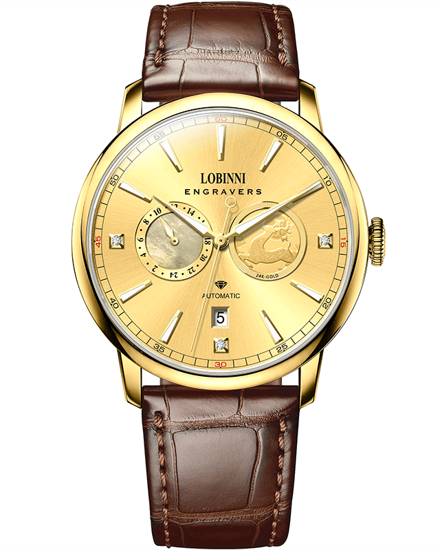 Đồng Hồ Nam Lobinni No.19015-1 Automatic (Mạ Vàng 24k)