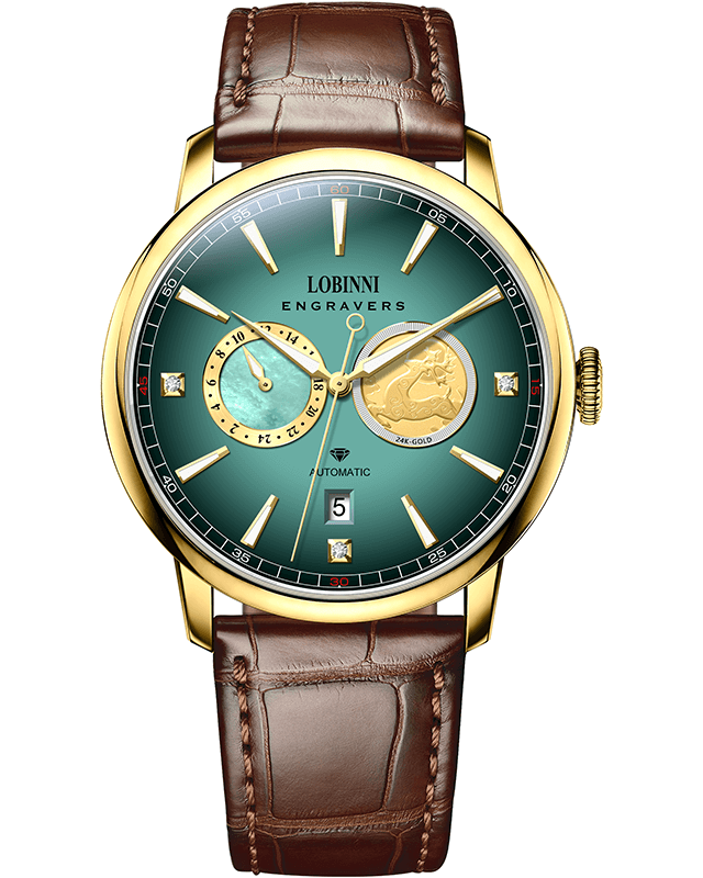 Đồng Hồ Nam Lobinni No.19015-3 Automatic (Mạ Vàng 24k)