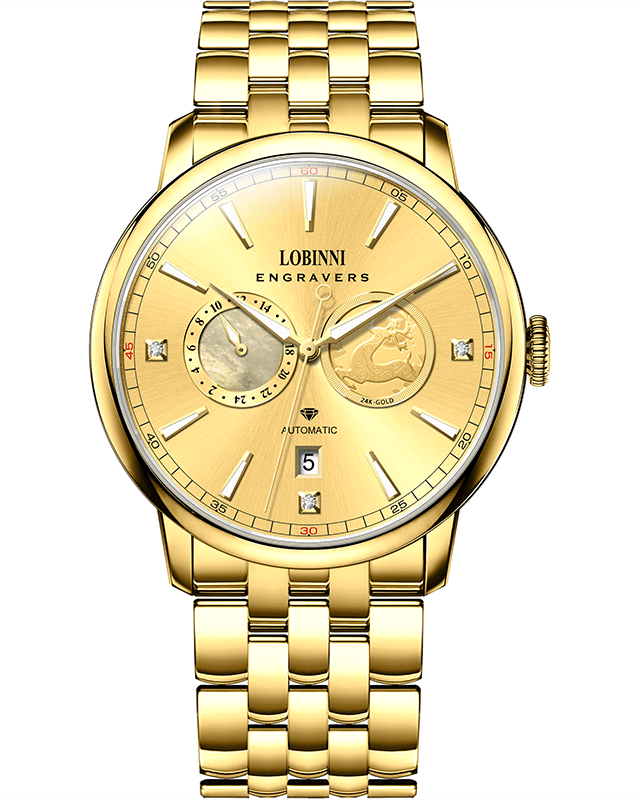Đồng Hồ Nam Lobinni No.19015-3 Automatic (Mạ Vàng 24k)