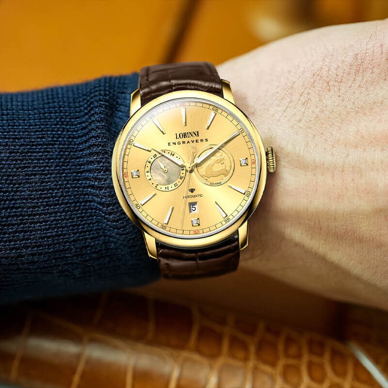 Đồng Hồ Nam Lobinni No.19015-3 Automatic (Mạ Vàng 24k)
