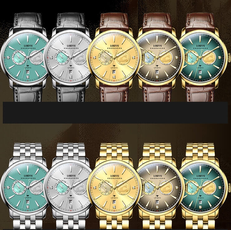 Đồng Hồ Nam Lobinni No.19015-3 Automatic (Mạ Vàng 24k)