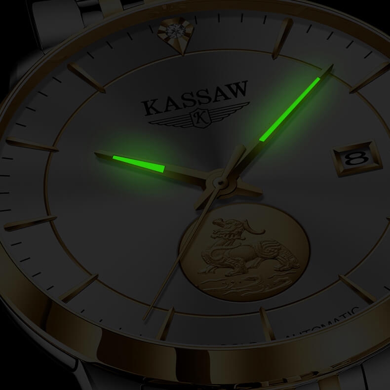 Đồng Hồ Nam Kassaw K666G2 Automatic (Mạ vàng 24k)