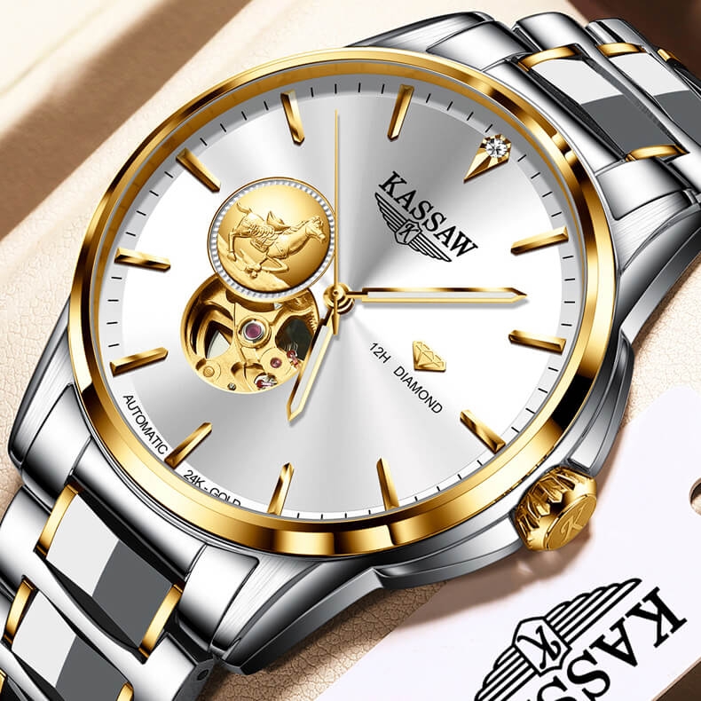 Đồng Hồ Nam Kassaw K777G2 Automatic (Mạ vàng 24k)